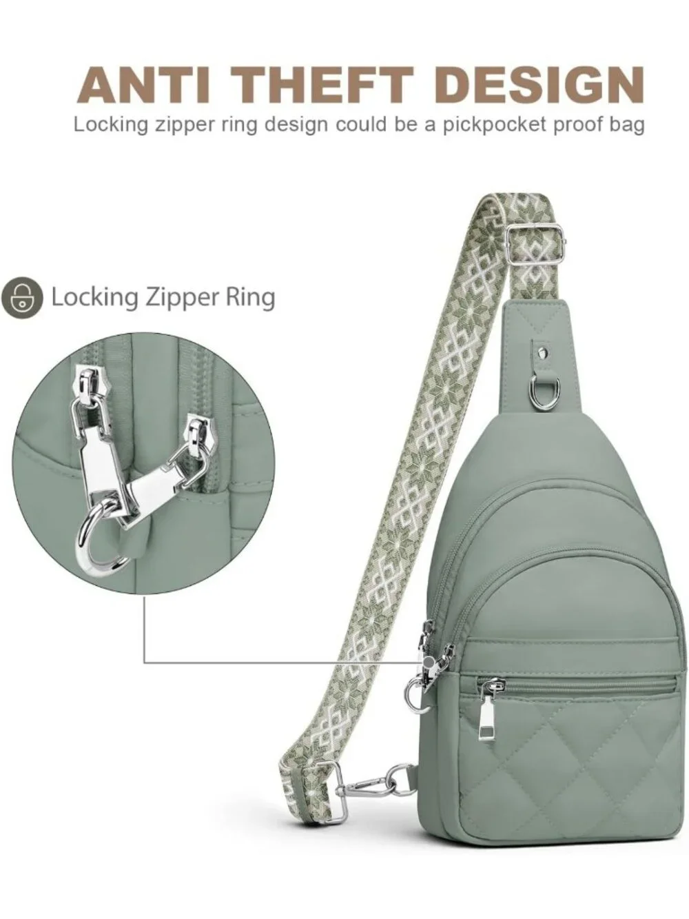 Stylish Anti-Theft RFID Sling Bag for Women - Perfect Crossbody Travel Purse